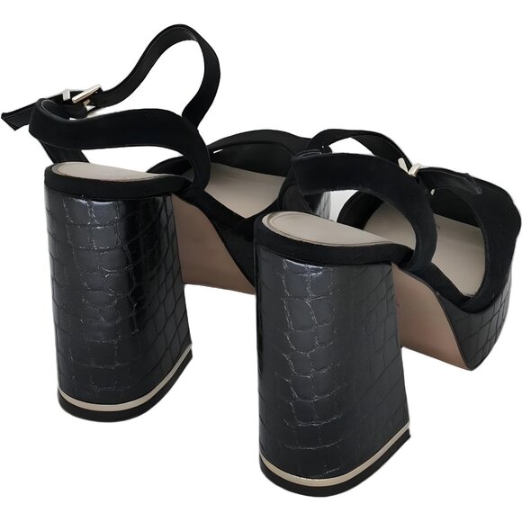 Kenneth Cole New York Black Dolly Platform Heels Women 7.5 M - Picture 3 of 6